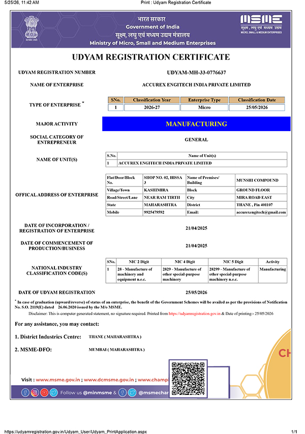 Udyam Certificate