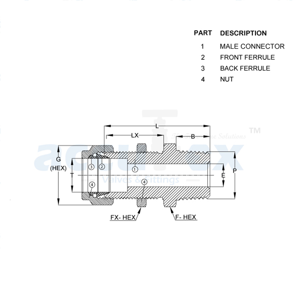 Bulkhead Male Connector